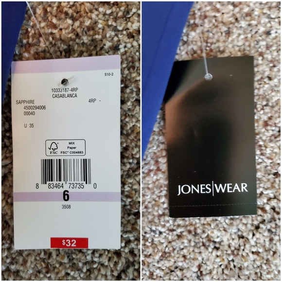 ❌️SOLD❌️ BRAND NEW Jones Wear Blue/Black Pencil Skirt-Size 6 - Picture 6 of 8